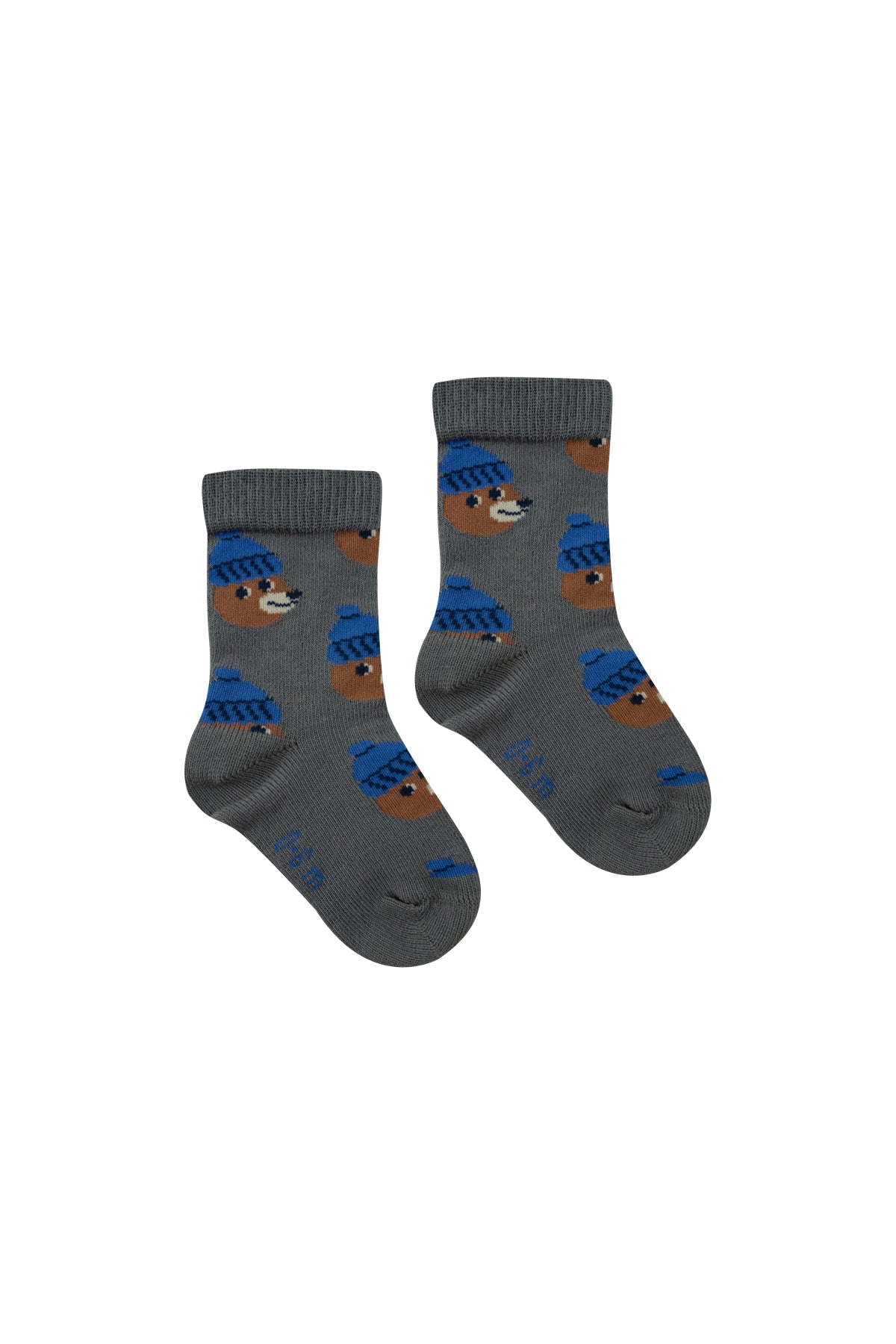 bears baby socks | dark grey