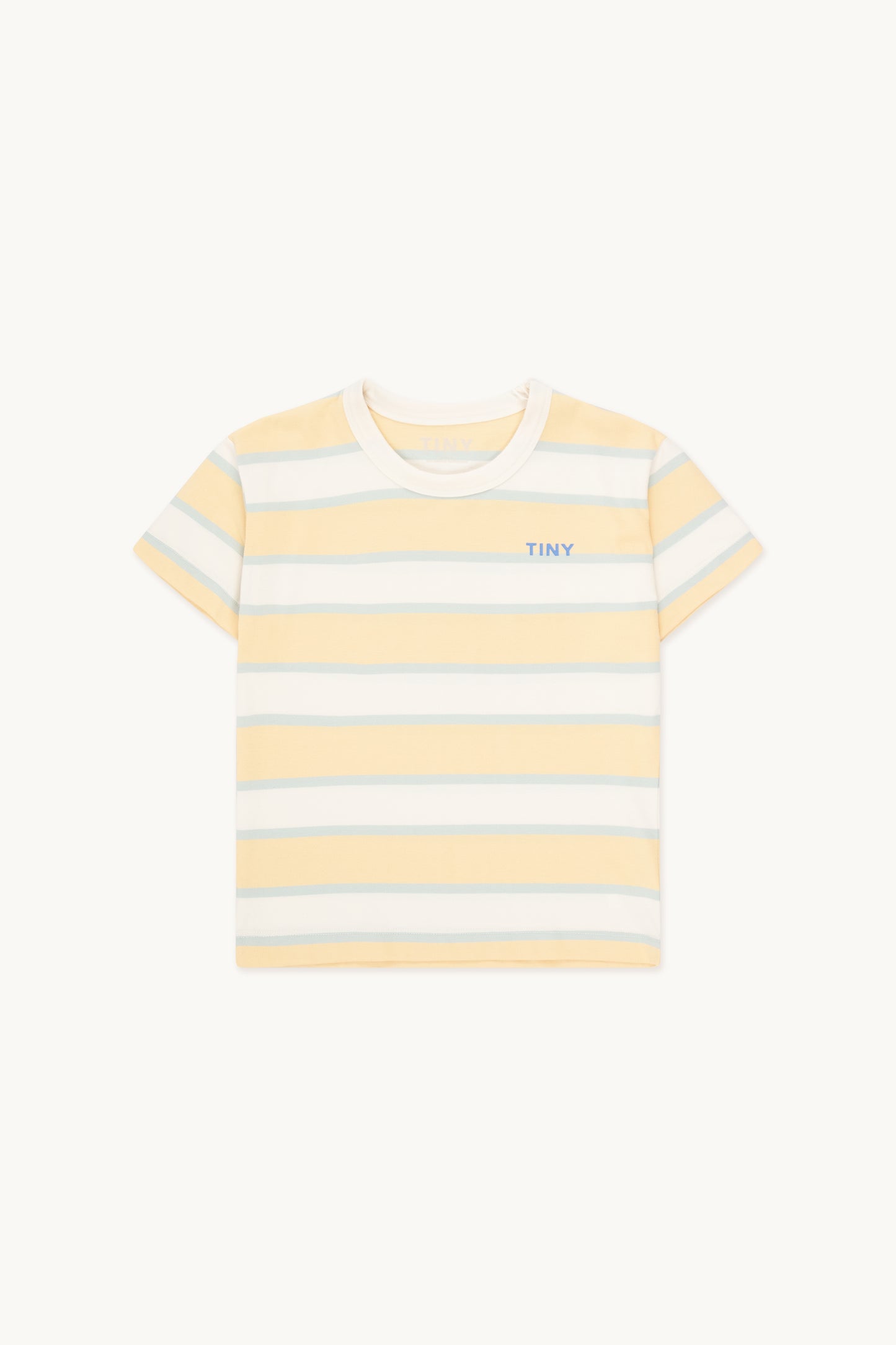 stripes tee | light cream + egg nogg