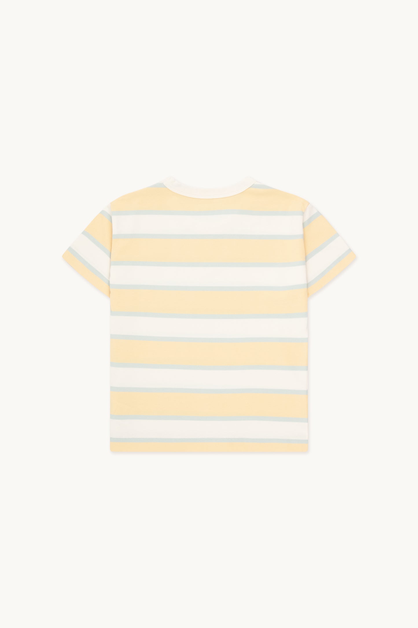 stripes tee | light cream + egg nogg