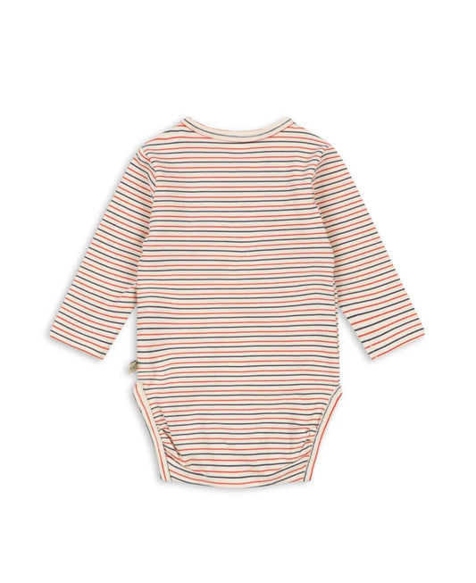 long sleeve newborn body | stripe tricolore petit