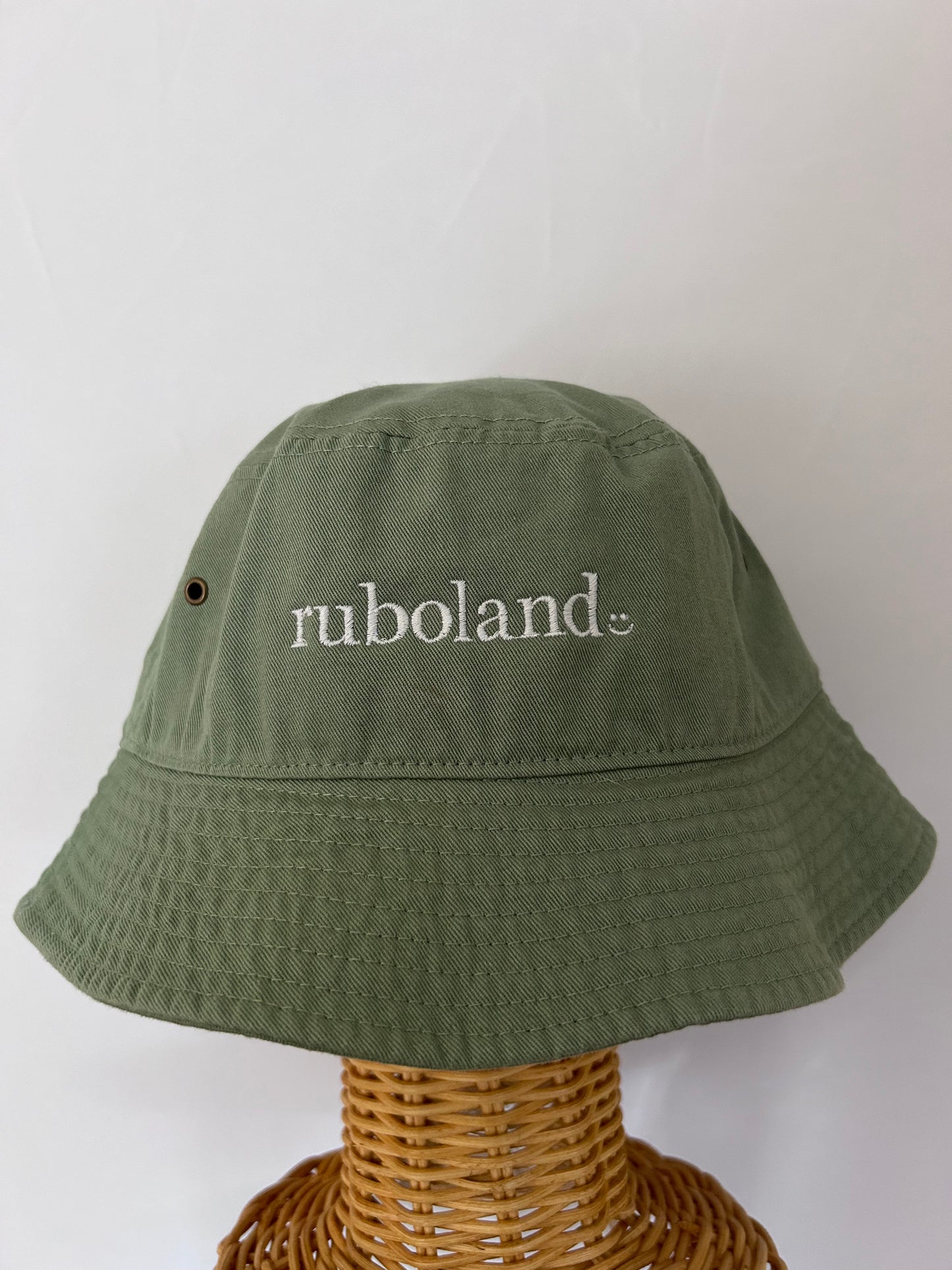 adult canvas bucket hat | green