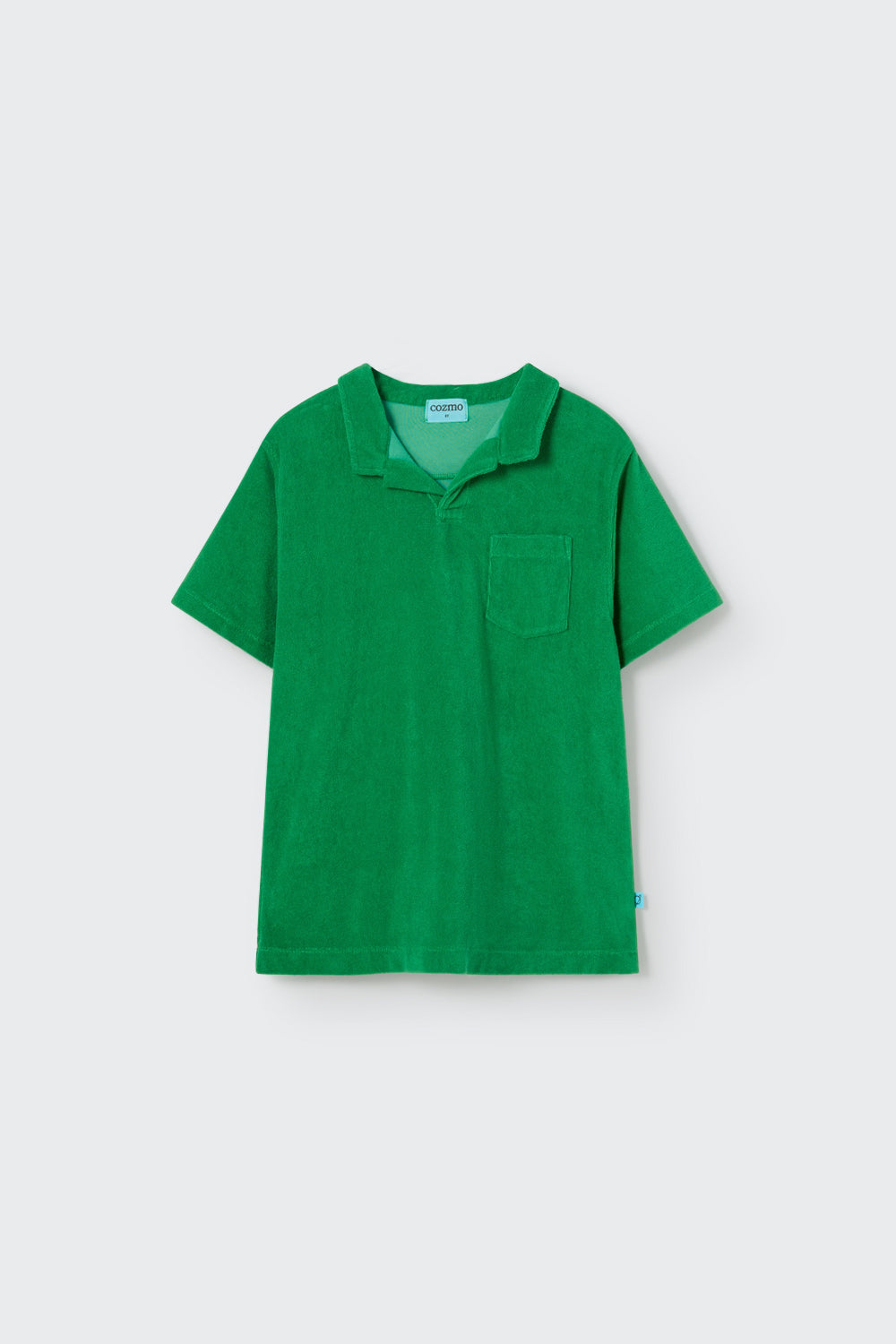 organic soft toweling polo | grass green