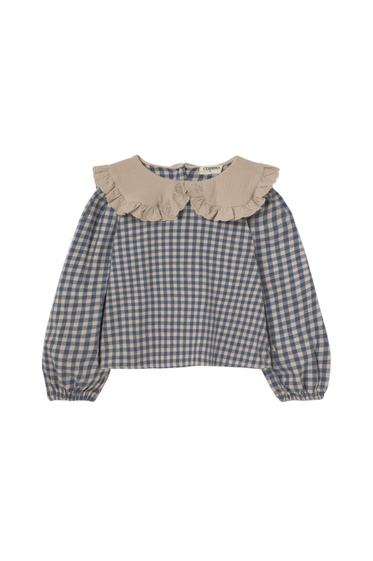 gingham flannel baby blouse