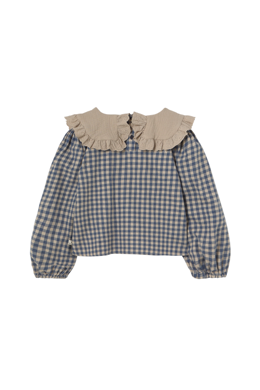 gingham flannel baby blouse