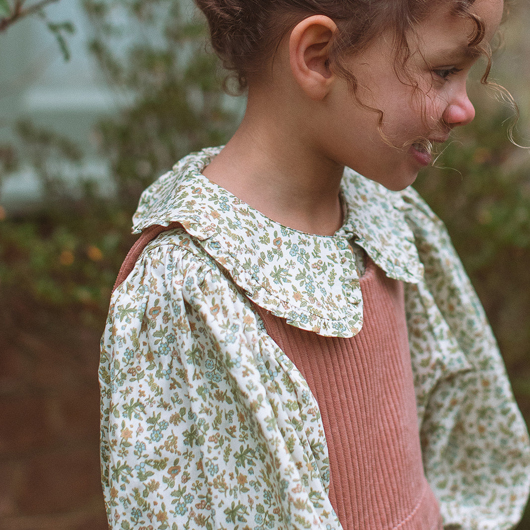 duck duck goose blouse | oat busy wild floral