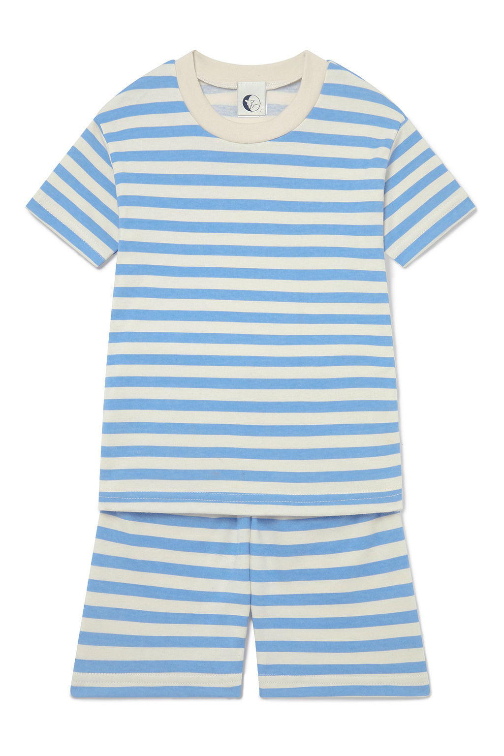 kids shortie set | marina blue breton