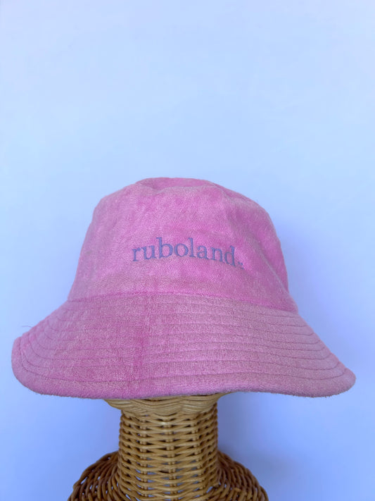 adult terry bucket hat | pink