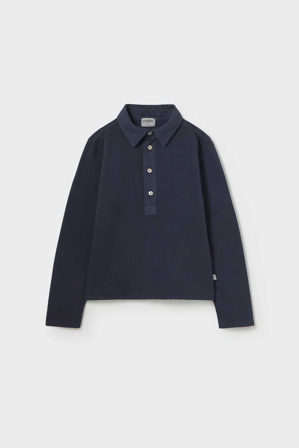 soft brushed fleece collar sweatshirt | navy