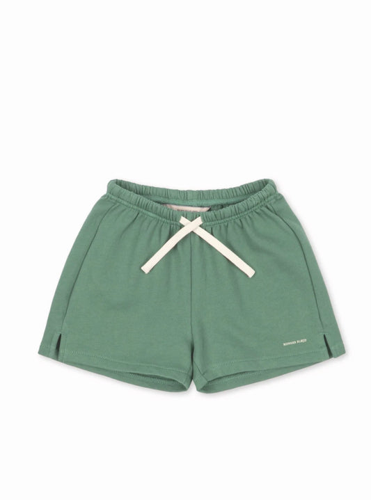 spotty sweat shorts | dark ivy