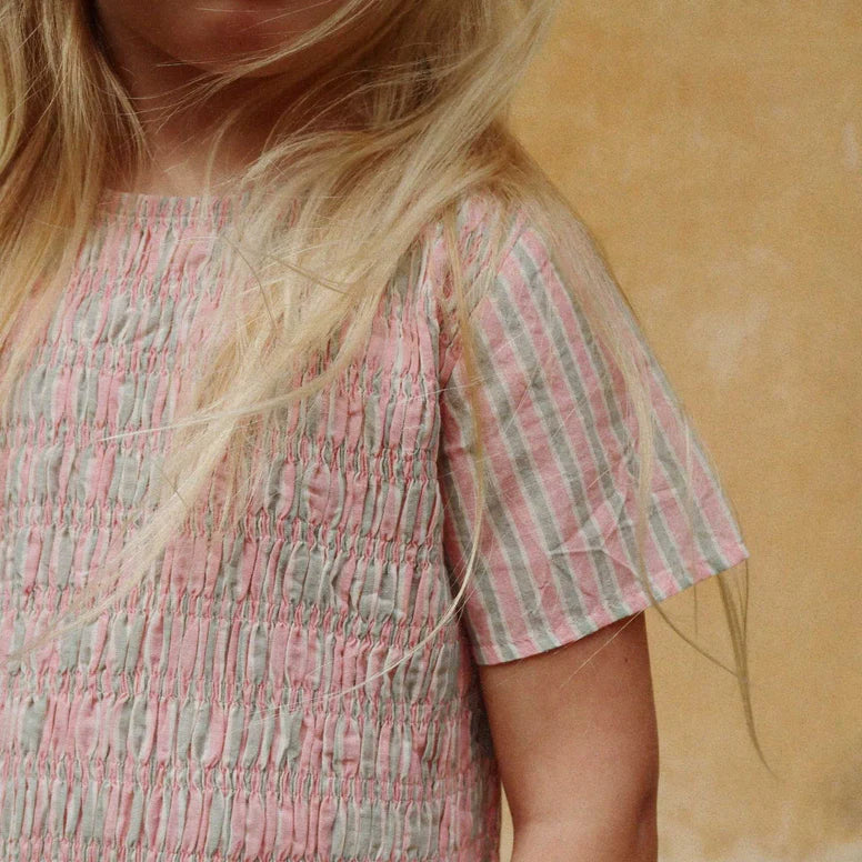 luli dress | blush stripe