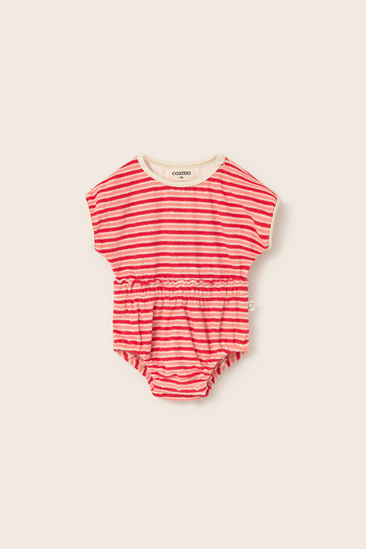 gianna terry romper | tomato