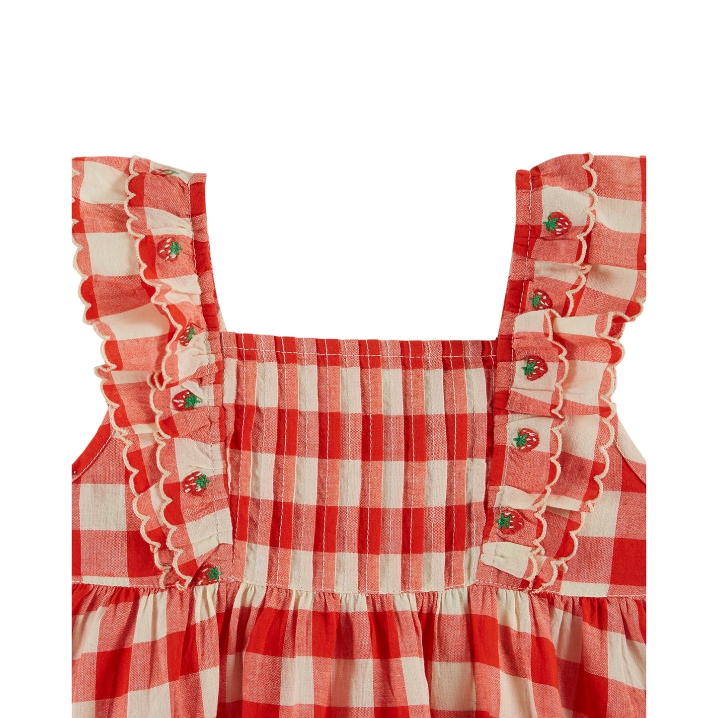 checked embroidered dress | vichy rogue