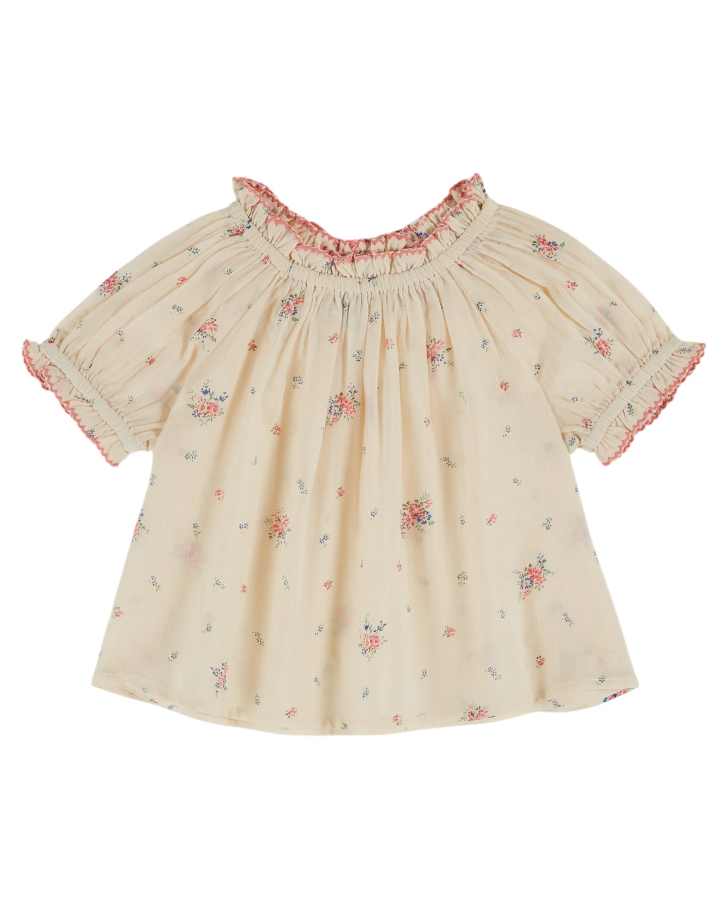 cotton baby blouse  | ecru floral