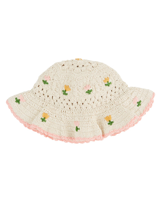 bob | ecru tulip crochet hat