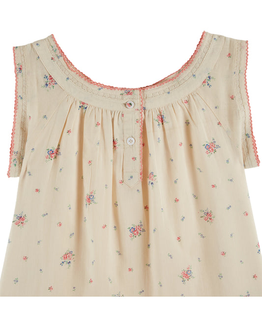 printed dress | ecru floral