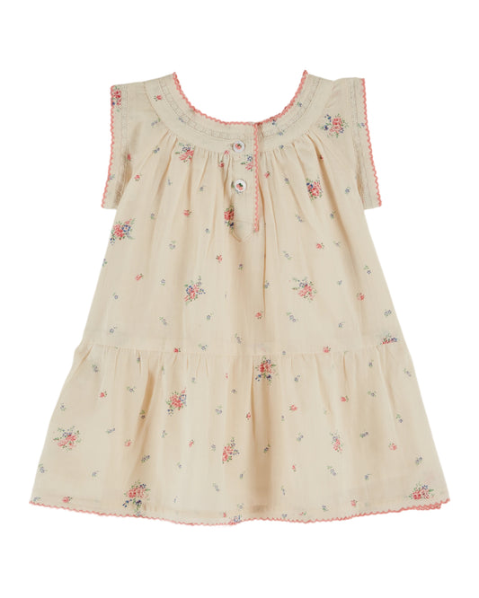 printed dress | ecru floral