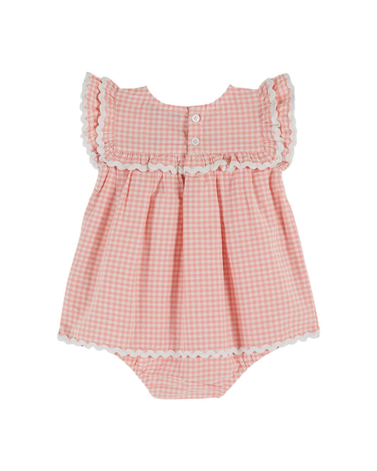 romper dress | pink gingham