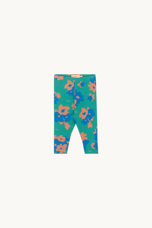 flowers baby pant | deep green