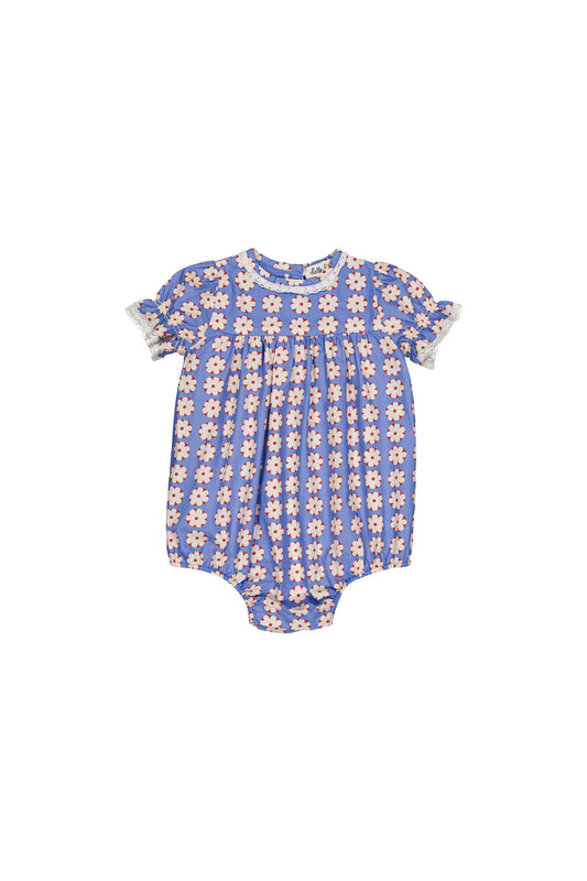 lucette romper | pomponette blue