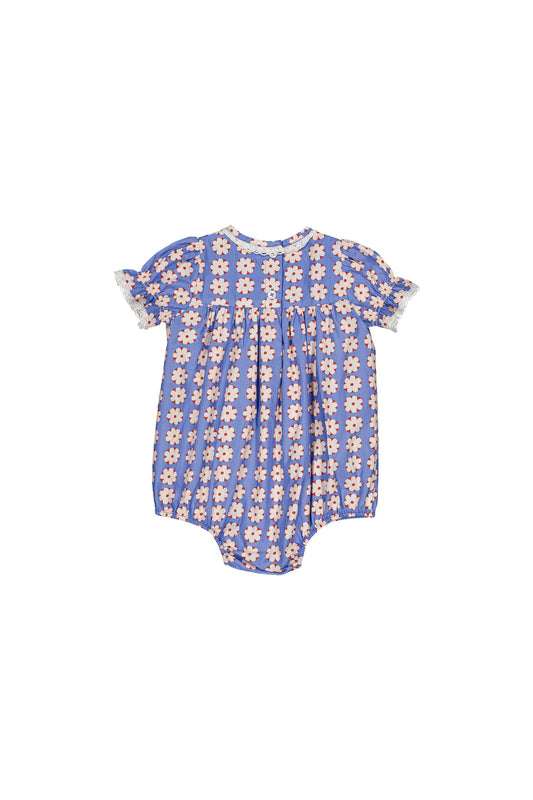 lucette romper | pomponette blue