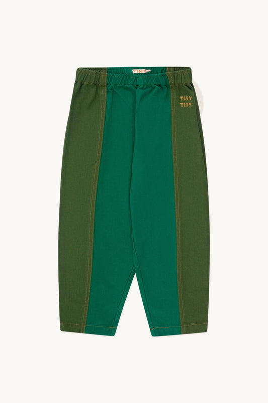 color blocked pant | deep green