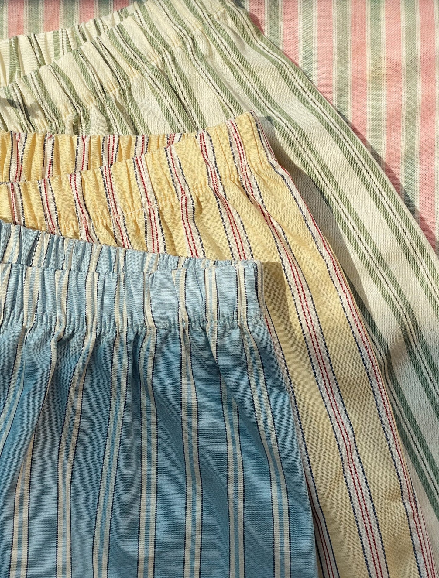 3 pack azure shorts | soleil, basil, blue