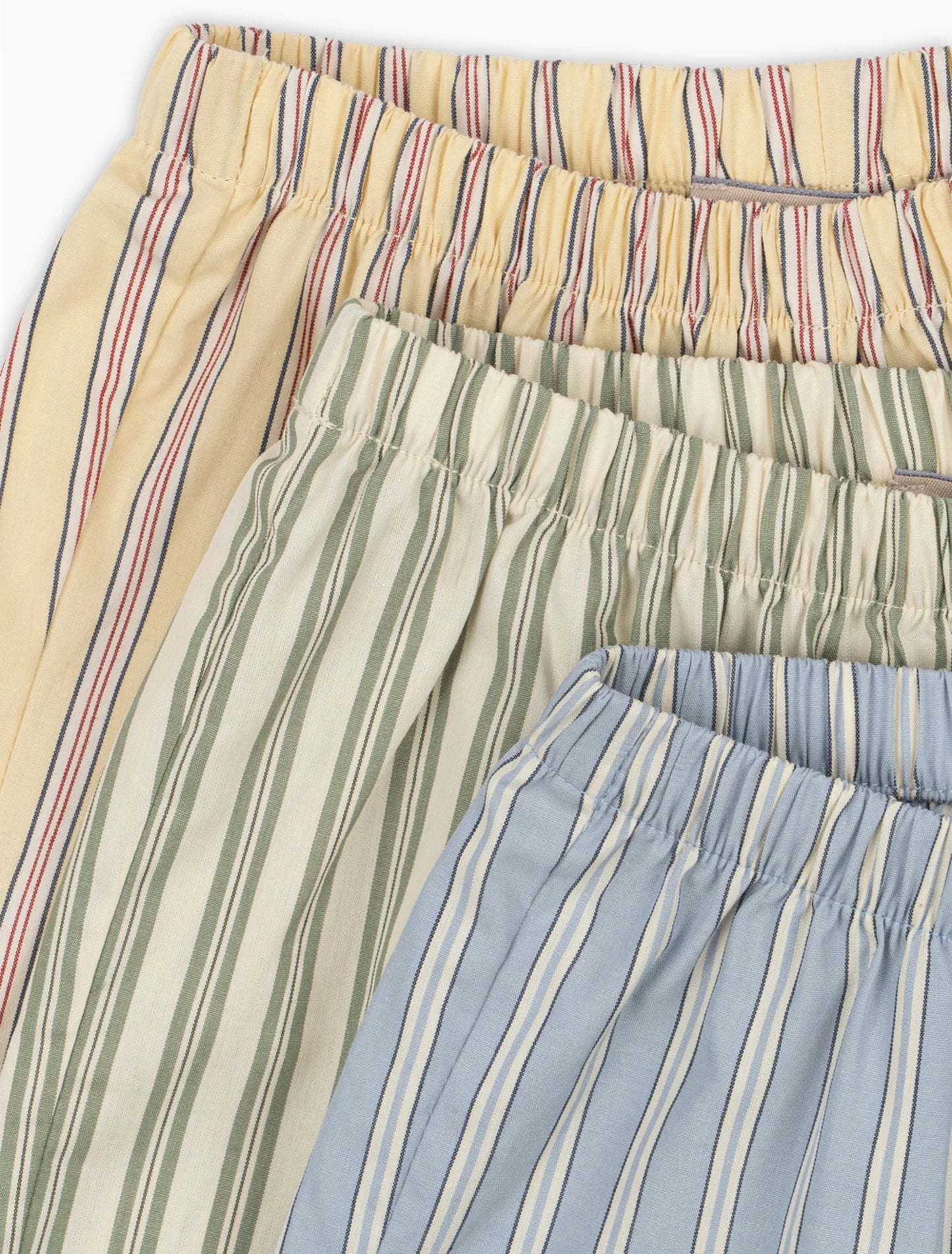 3 pack azure shorts | soleil, basil, blue