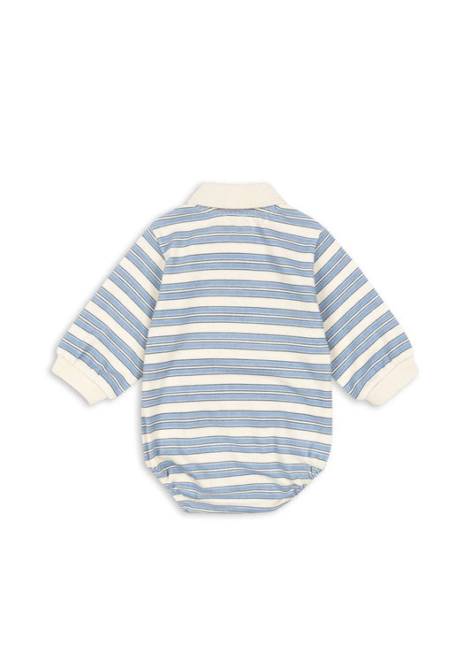 spotty romper | stripe ciel