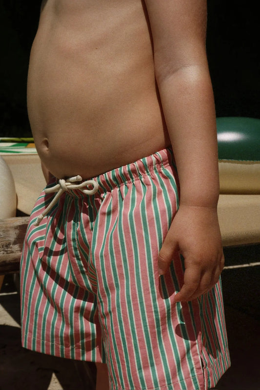 asnou swim shorts | blush stripe