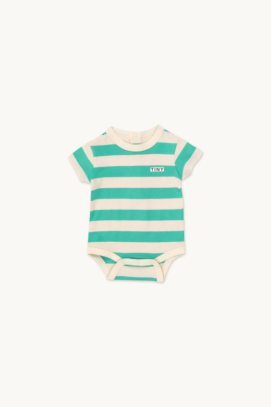 stripes body | light cream + emerald
