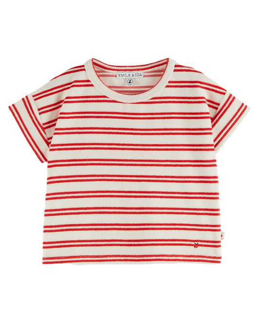 striped terry tee shirt | rayure canna