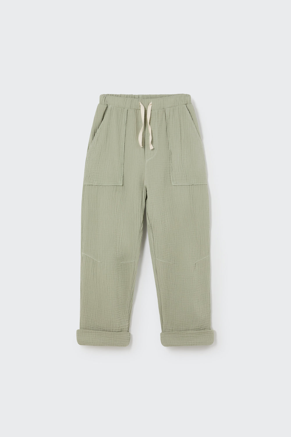 soft gauze pant | frosty green