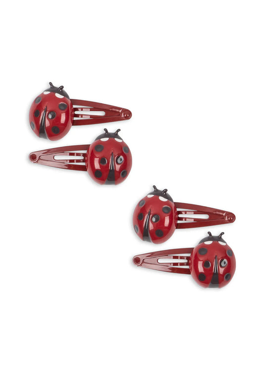 4 pack hair clip | ladybug