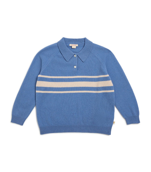 basi wool polo | blue