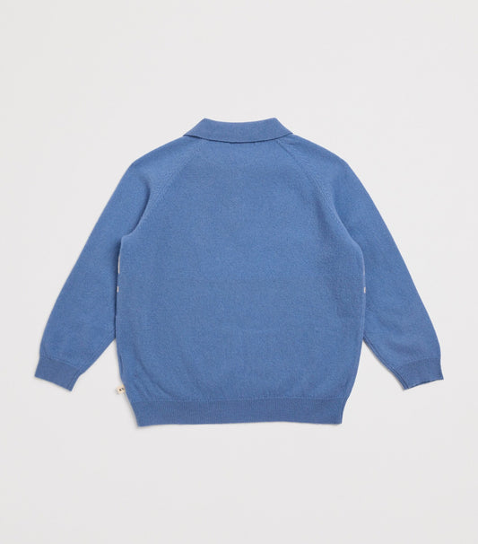 basi wool polo | blue