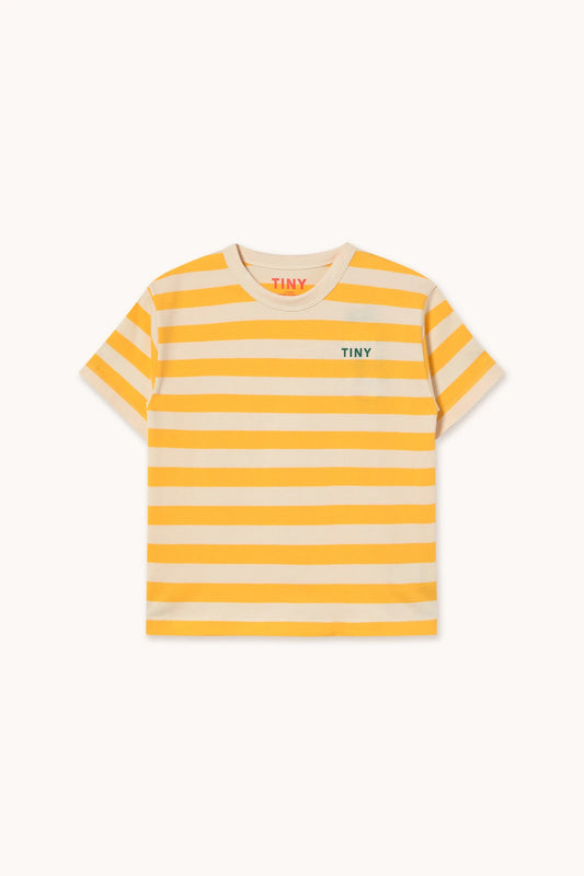 stripes tee | yellow & light cream