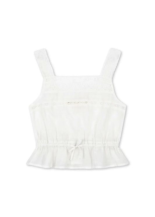 mora top | optic white