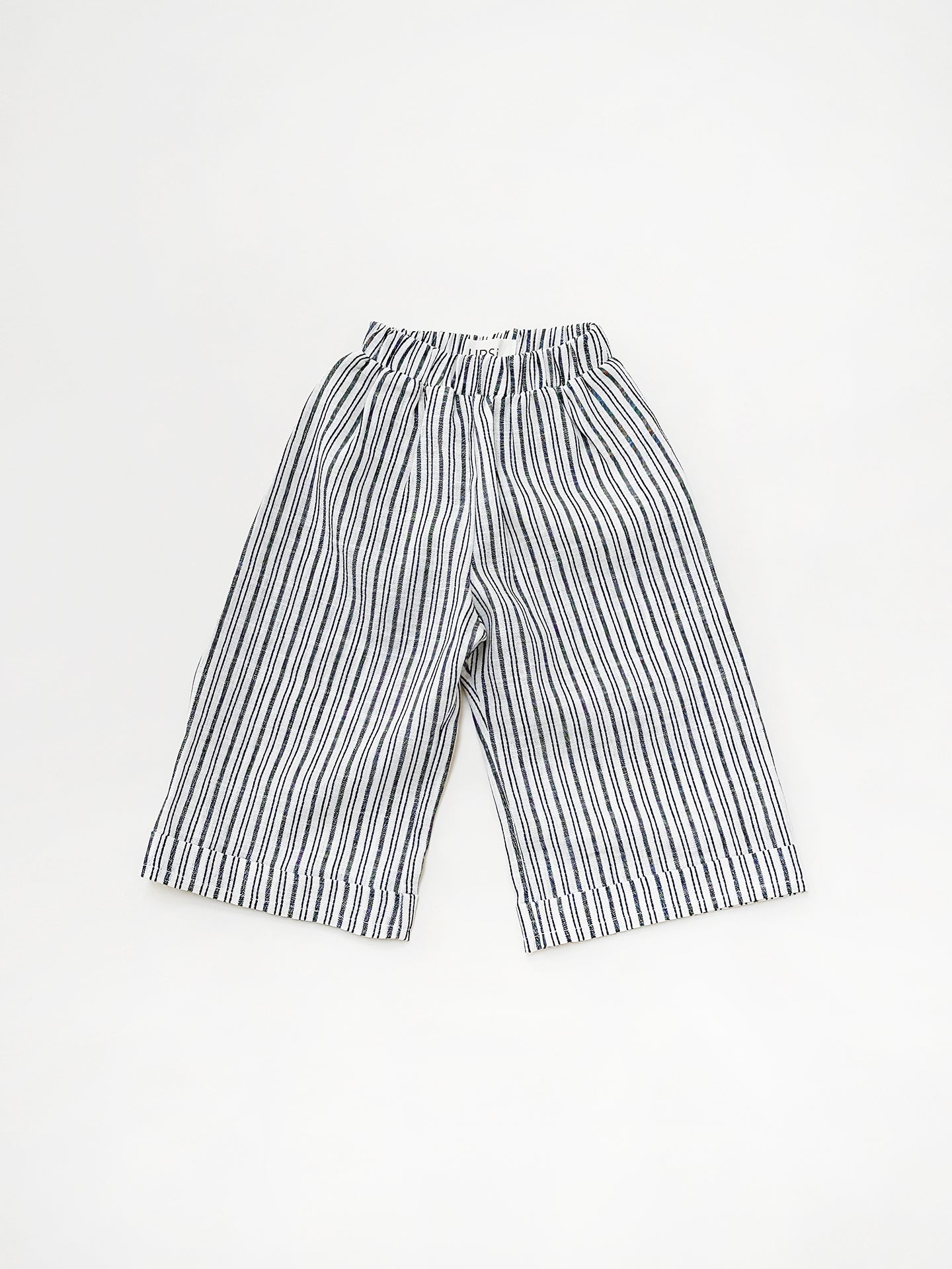 culotte pants | navy stripe