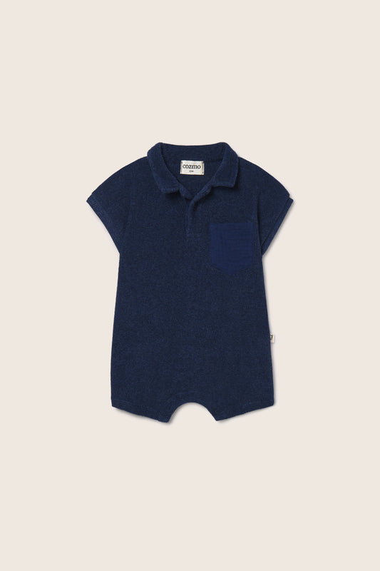 jake terry cloth onesie | blue melange