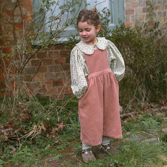 jumping jack jumpsuit | pink clay chunky cotton corduroy