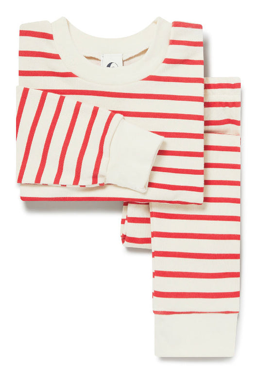 christmas kids classic set | red + oatmeal breton