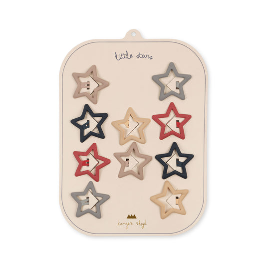 10 pack junior star hair clips