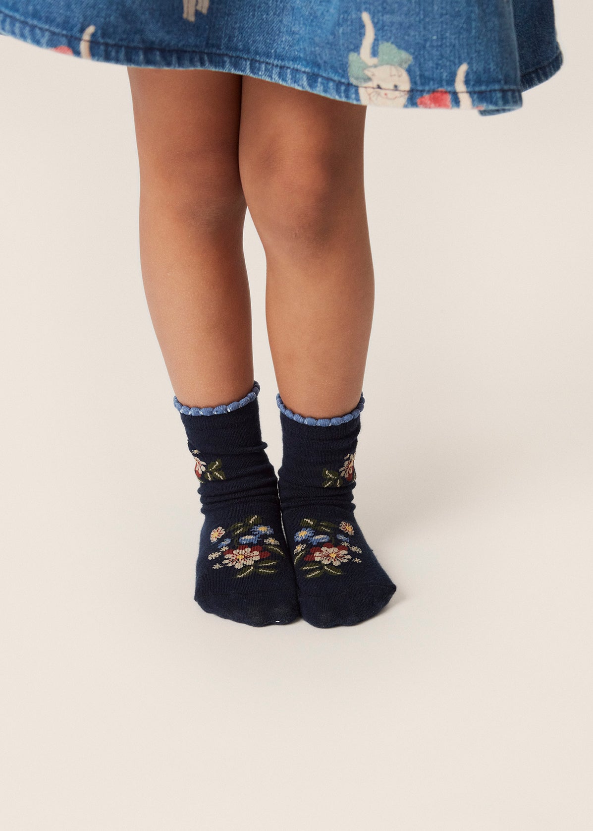 2 pack lapis socks | cat + flower