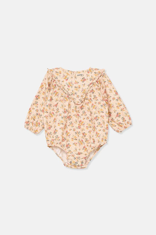 organic floral baby romper