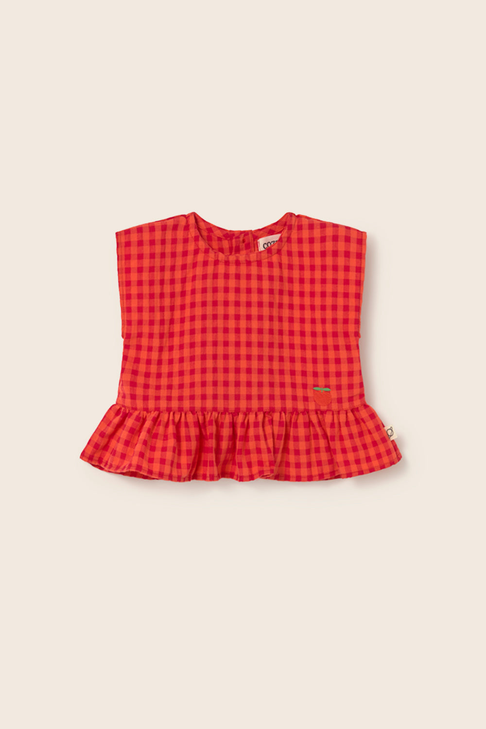 lua gingham top | tomato