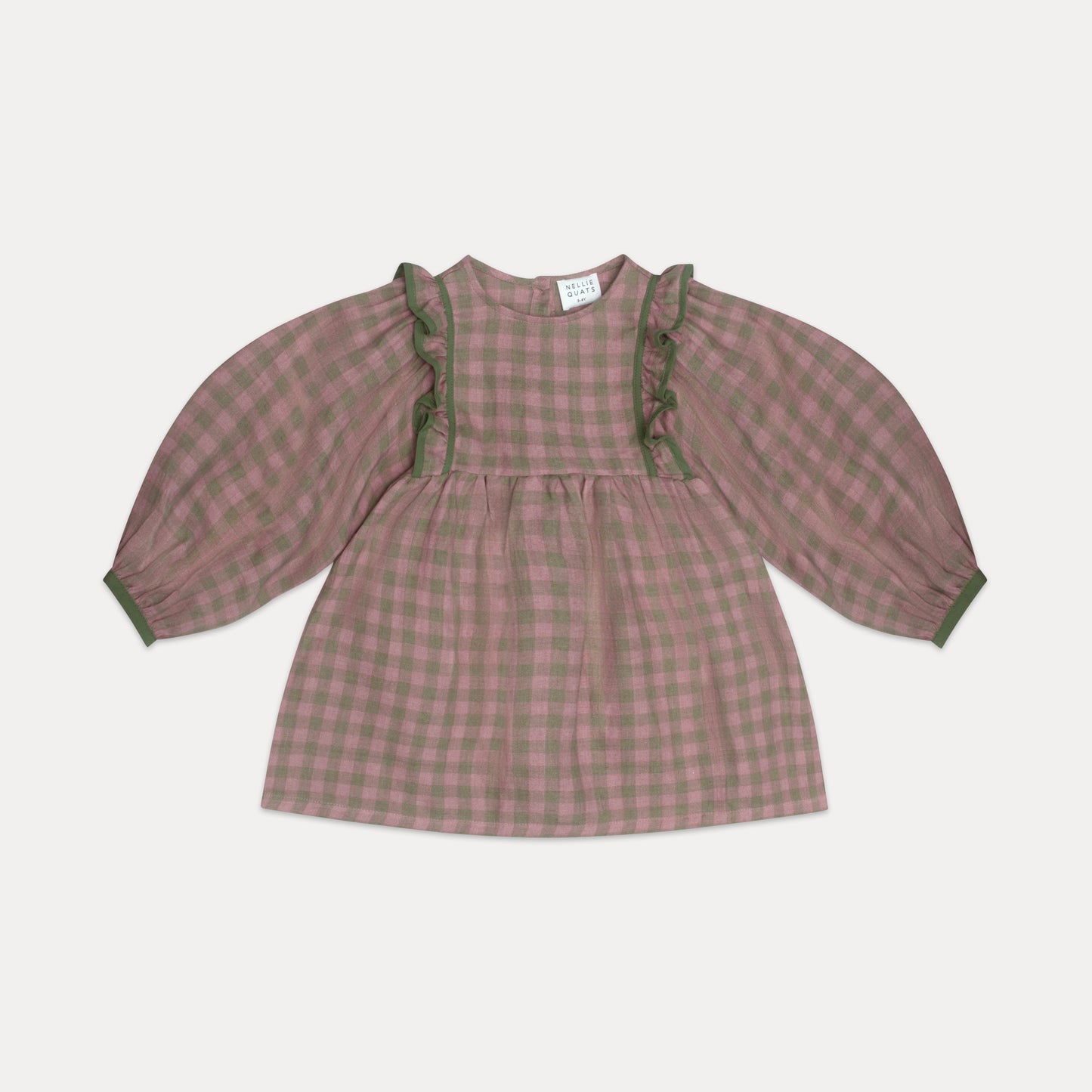 pat-a-cake dress | rose + olive check