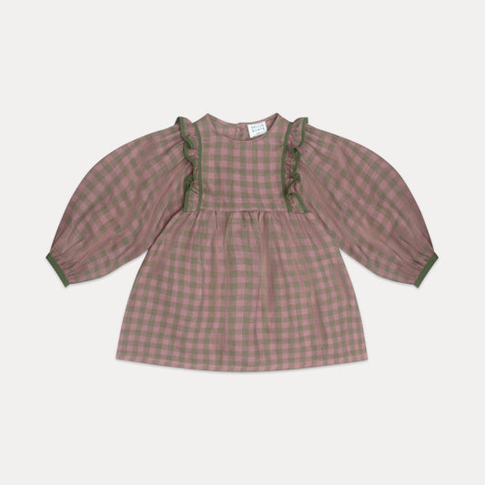 pat-a-cake dress | rose + olive check