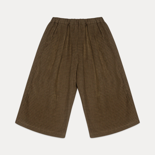 chess trousers | nut brown mini check