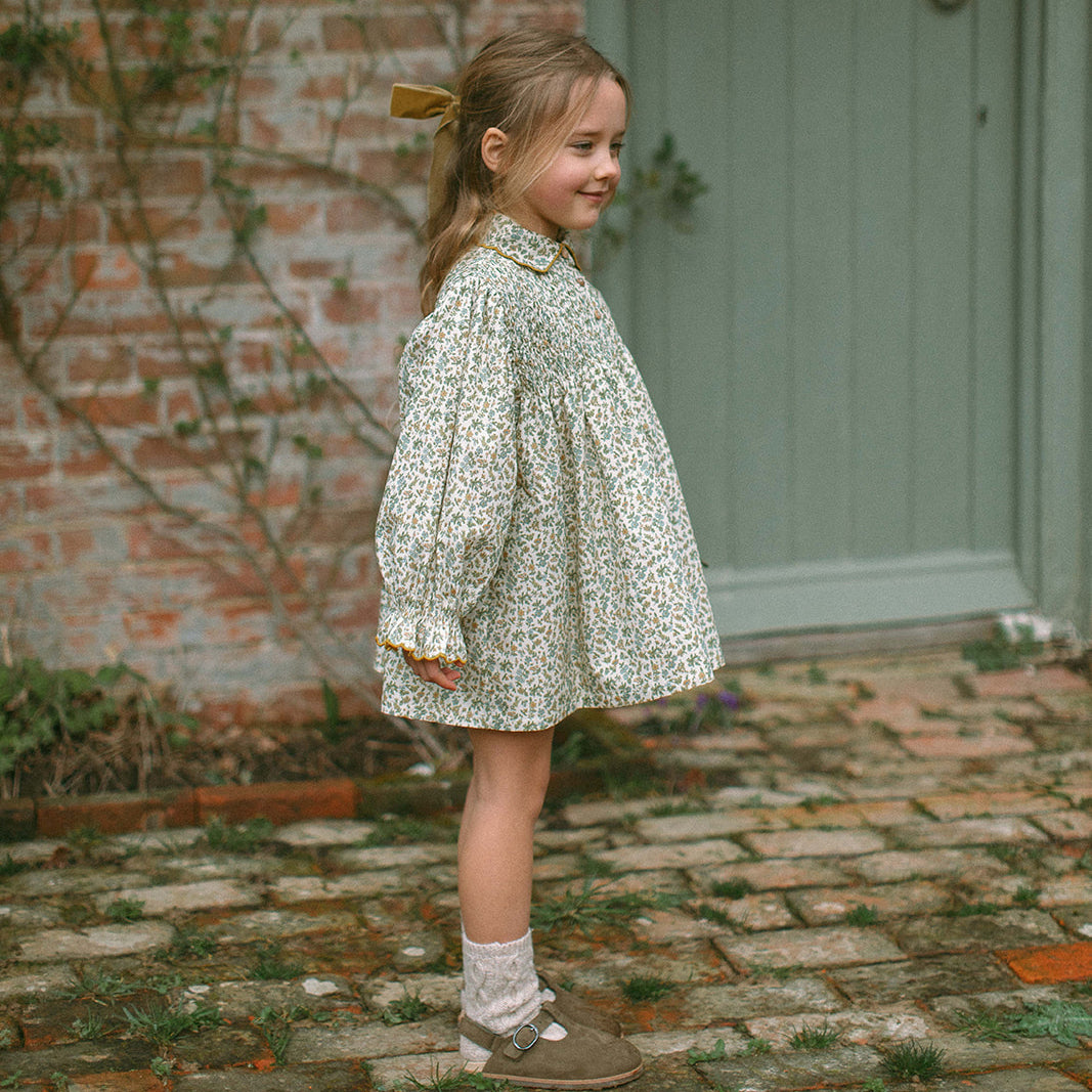 marco polo dress | oat busy wild floral