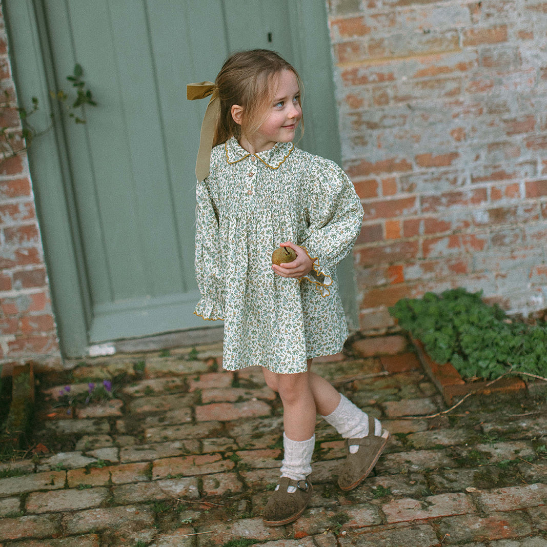 marco polo dress | oat busy wild floral